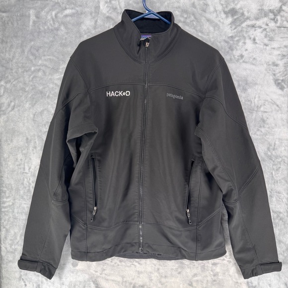 Patagonia‎ Softshell Jacket Black Men's Size M Full Zip Pockets